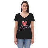 T-shirt col V éco-responsable femme de Saint-Valentin