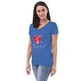 T-shirt col V éco-responsable femme de Saint-Valentin